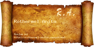 Rothermel Anita névjegykártya