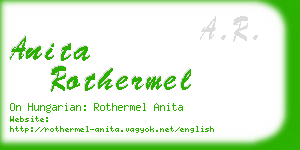 anita rothermel business card